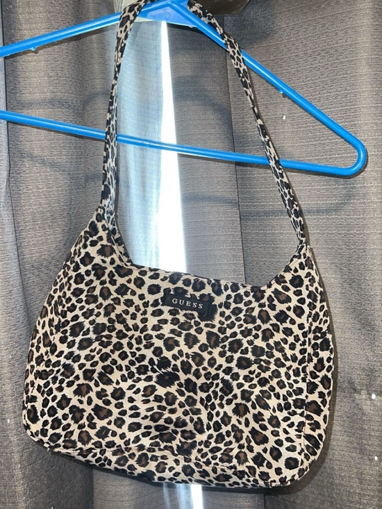 Guess Handbags - GUESS Leopard Print Shoulder Bag in Beige and Black